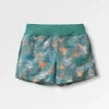 Short de randonnée polyvalent recyclé aller-retour - Palm Camo Deep Sea