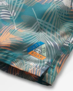 Short de randonnée polyvalent recyclé aller-retour - Palm Camo Deep Sea
