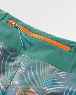Short de randonnée polyvalent recyclé aller-retour - Palm Camo Deep Sea