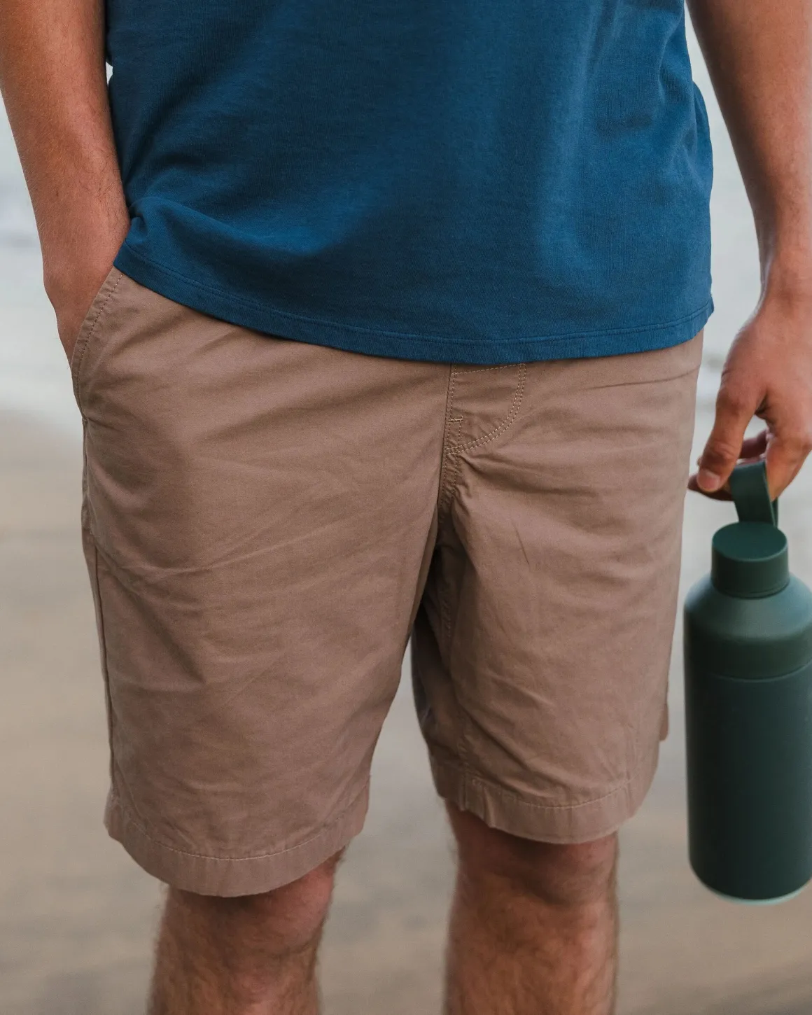 Short en sergé bio Drifter - Taupe