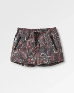Short polyvalent recyclé Way Out - Patchwork vintage noir/multicolore