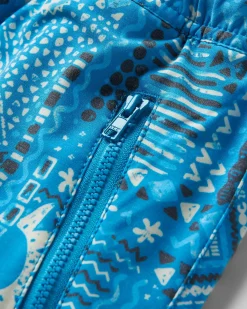 Short polyvalent recyclé Way Out - Patchwork vintage bleu piscine