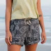 Short Tissé Santosa - Patchwork Vintage Marine