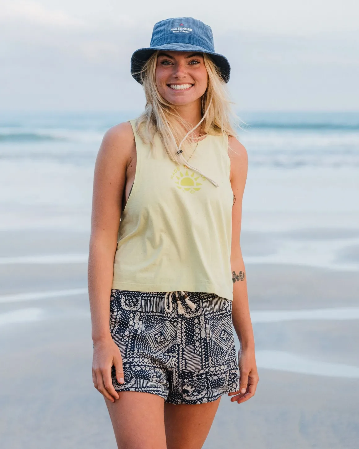 Short Tissé Santosa - Patchwork Vintage Marine