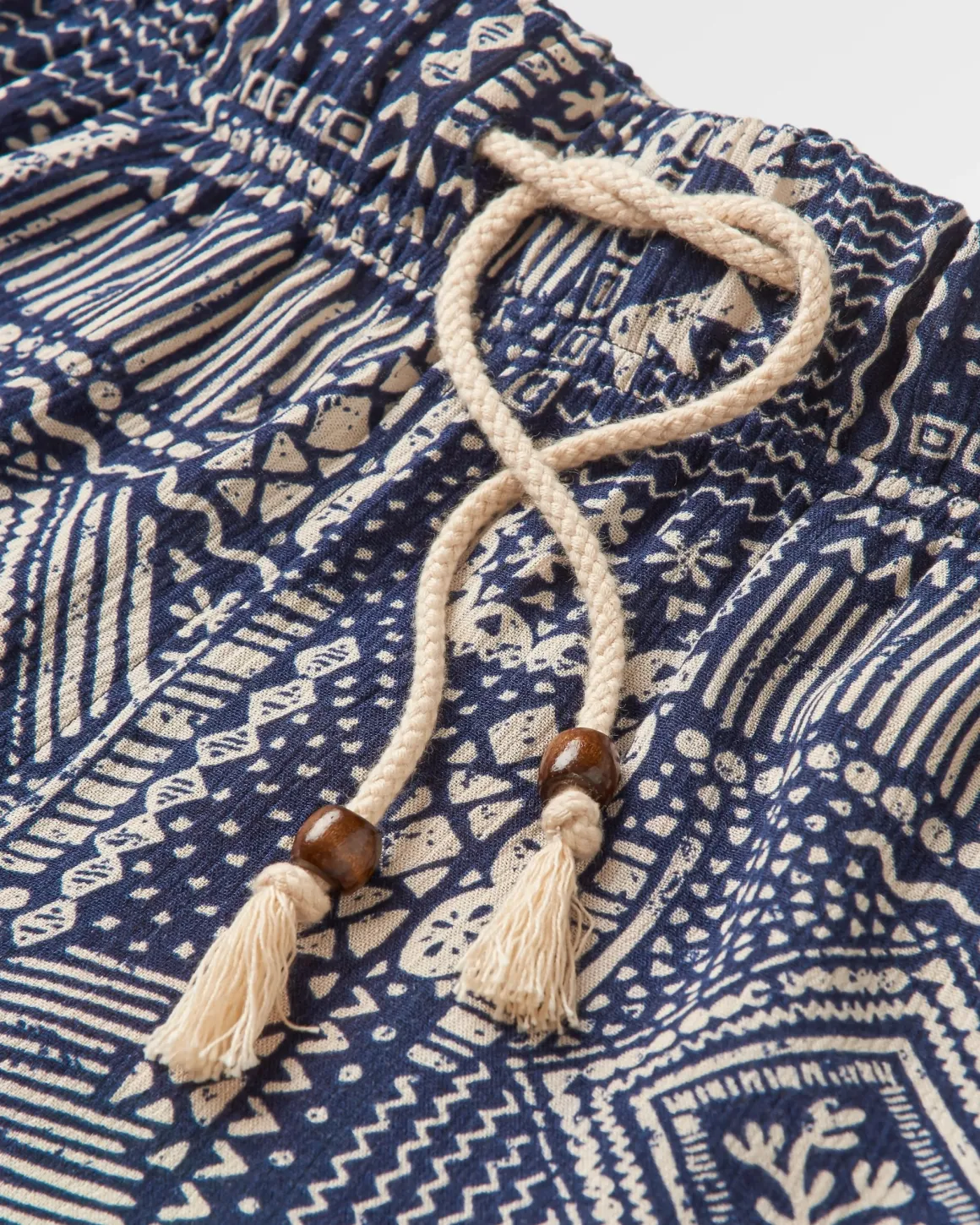 Short Tissé Santosa - Patchwork Vintage Marine