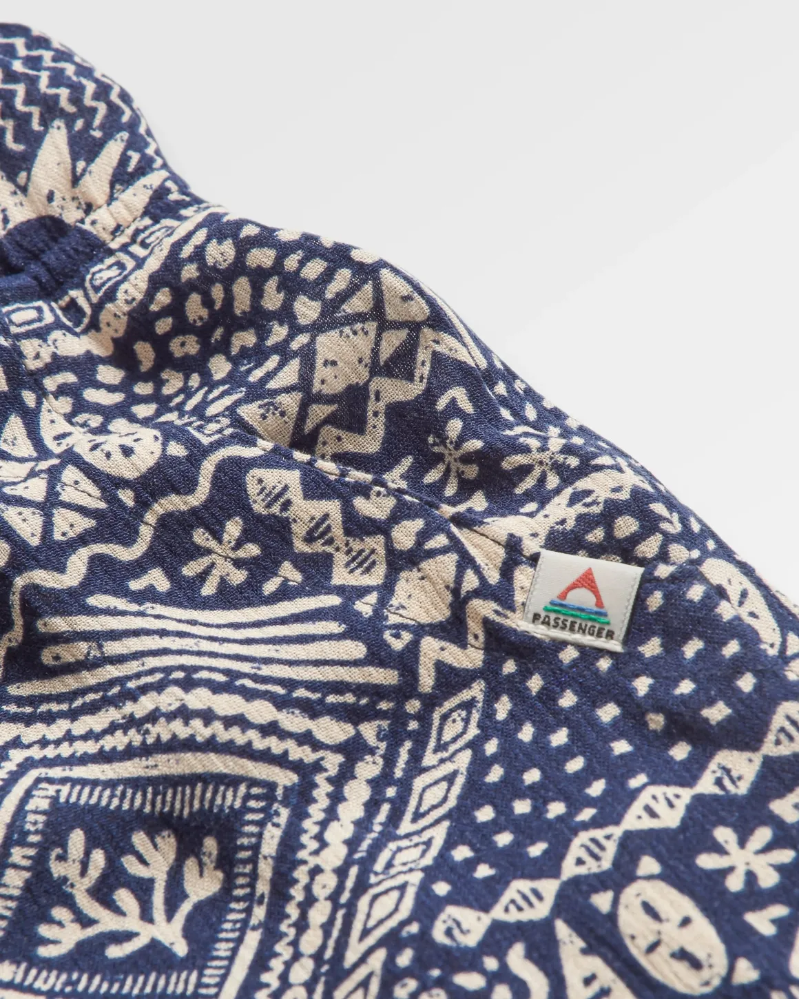 Short Tissé Santosa - Patchwork Vintage Marine