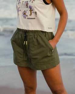 Skort en coton bio Wonderland - Kaki