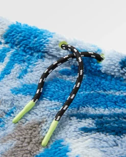 Snood en polaire Sherpa recyclée Ash - Montagne abstraite bleu acier