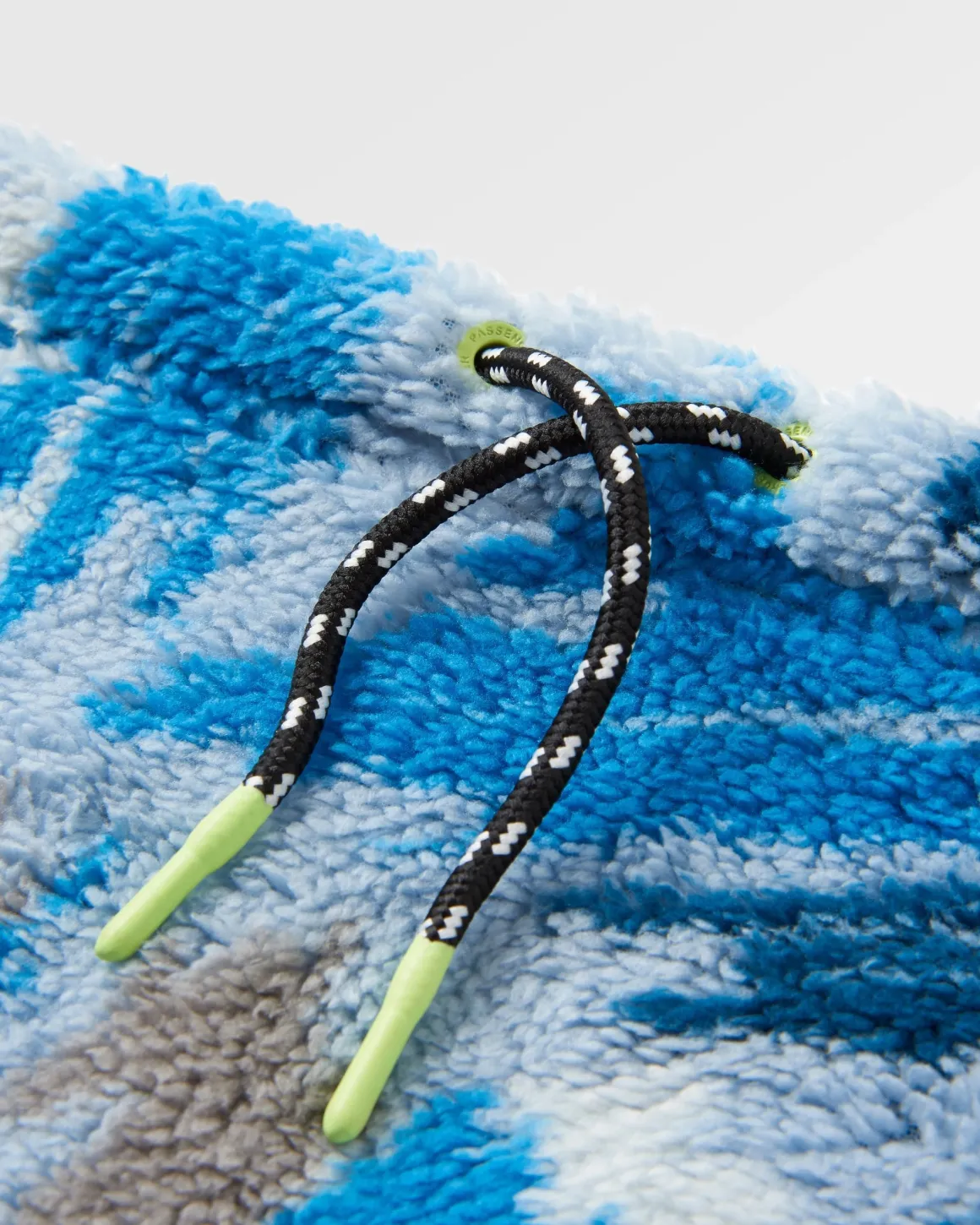 Snood en polaire Sherpa recyclée Ash - Montagne abstraite bleu acier