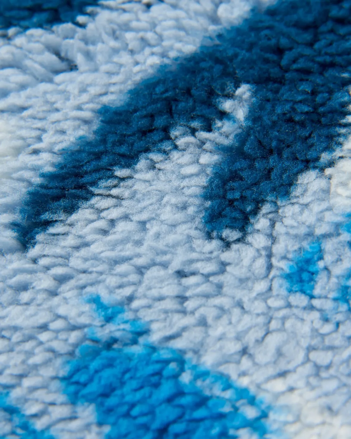 Snood en polaire Sherpa recyclée Ash - Montagne abstraite bleu acier