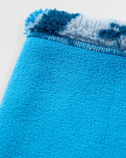 Snood en polaire Sherpa recyclée Ash - Montagne abstraite bleu acier
