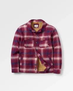 Surchemise Doublée Sherpa Freestyle - Carreaux Vin/Bleu Marine Riche