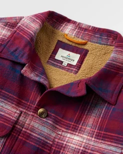 Surchemise Doublée Sherpa Freestyle - Carreaux Vin/Bleu Marine Riche