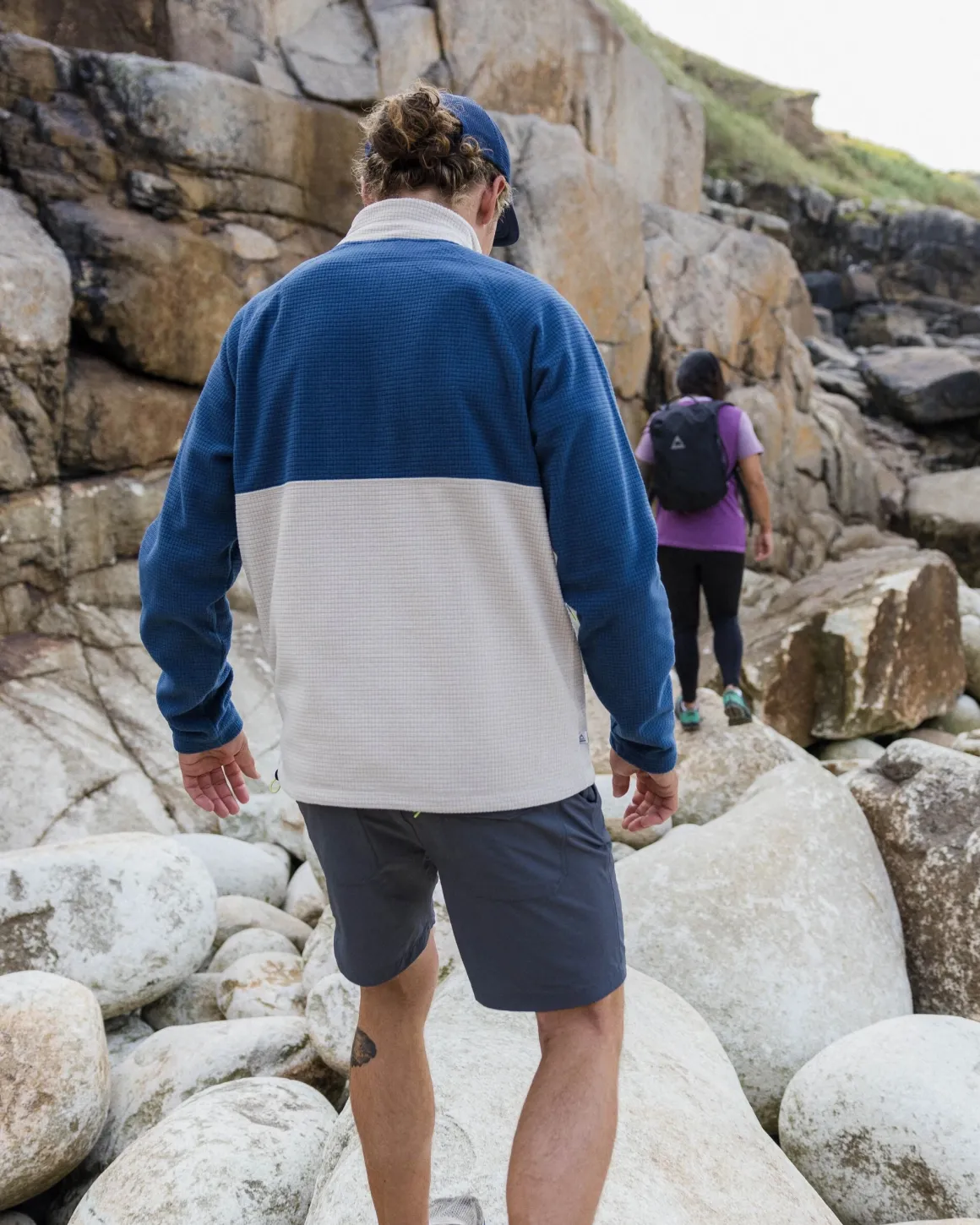 Survêtement en Polaire Recyclée Overlook - Denim Foncé/Gris Galet