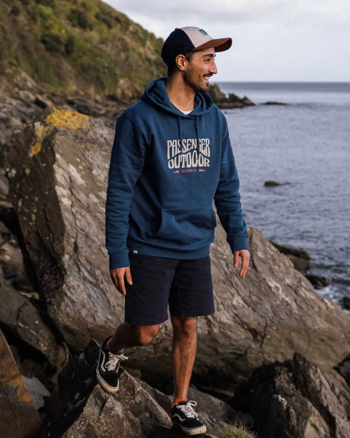 Sweat à Capuche en Coton Bio Yuca - Denim Foncé