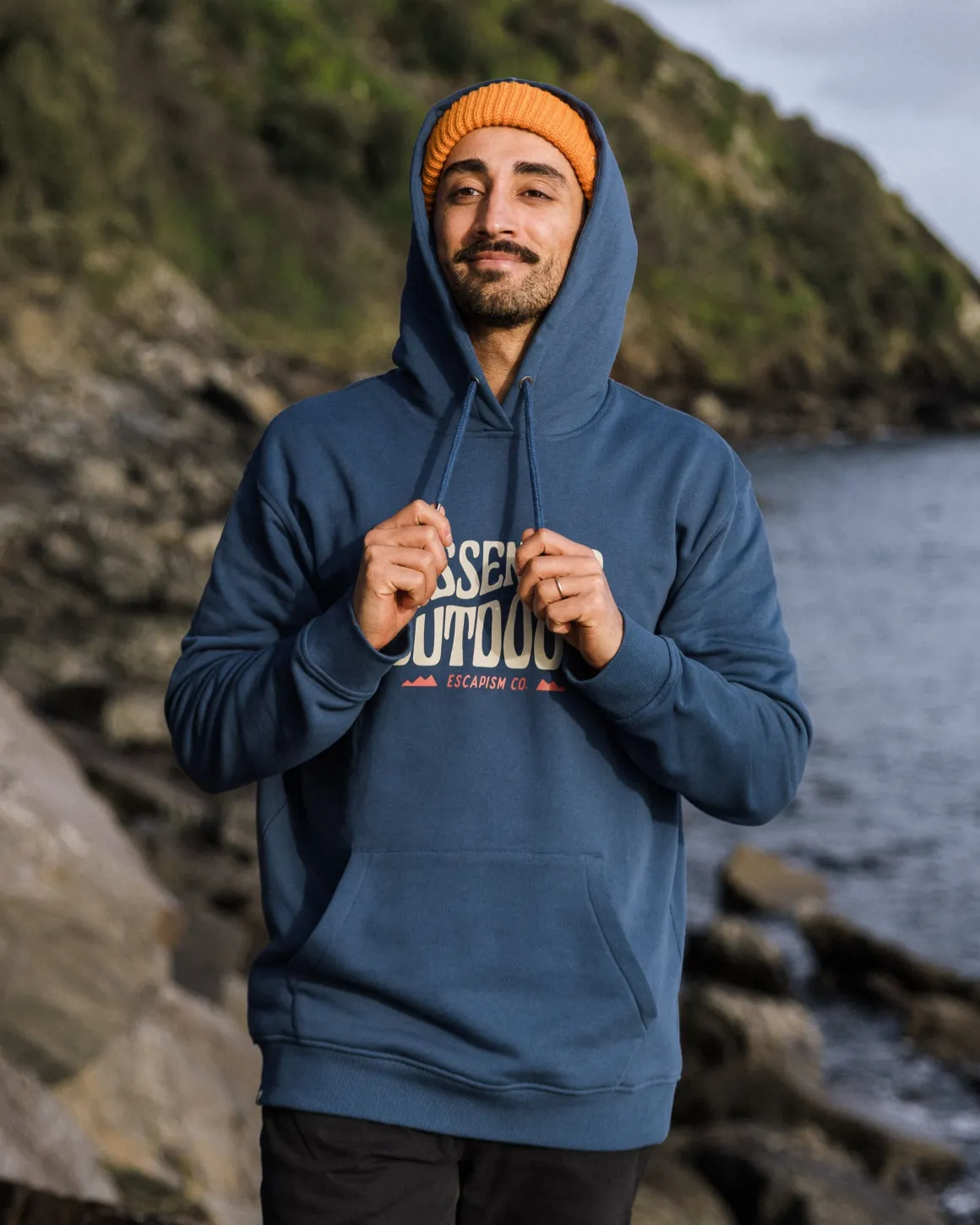 Sweat à Capuche en Coton Bio Yuca - Denim Foncé