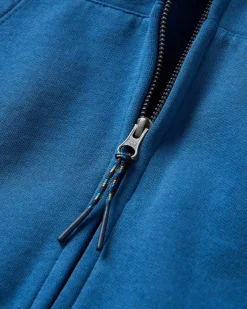 Sweat à Capuche en Coton Recyclé Heritage avec Fermeture Éclair Complète - Denim Foncé