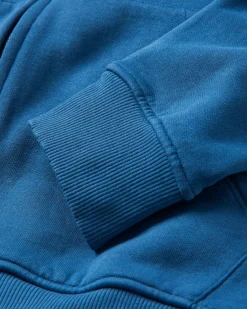 Sweat à Capuche en Coton Recyclé Heritage avec Fermeture Éclair Complète - Denim Foncé