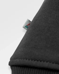 Sweat à Capuche en Coton Recyclé Heritage avec Fermeture Éclair Complète - Noir