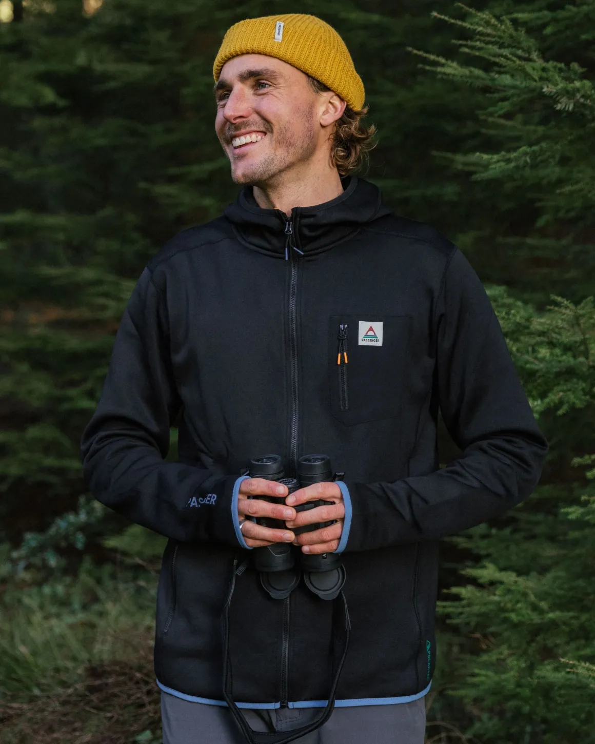 Sweat à capuche en polaire Polartec® Solitude Recyclée - Noir