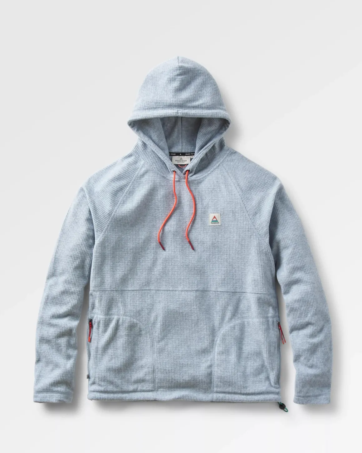 Sweat à capuche en polaire recyclée Point Recycled Grid - Gris Marl