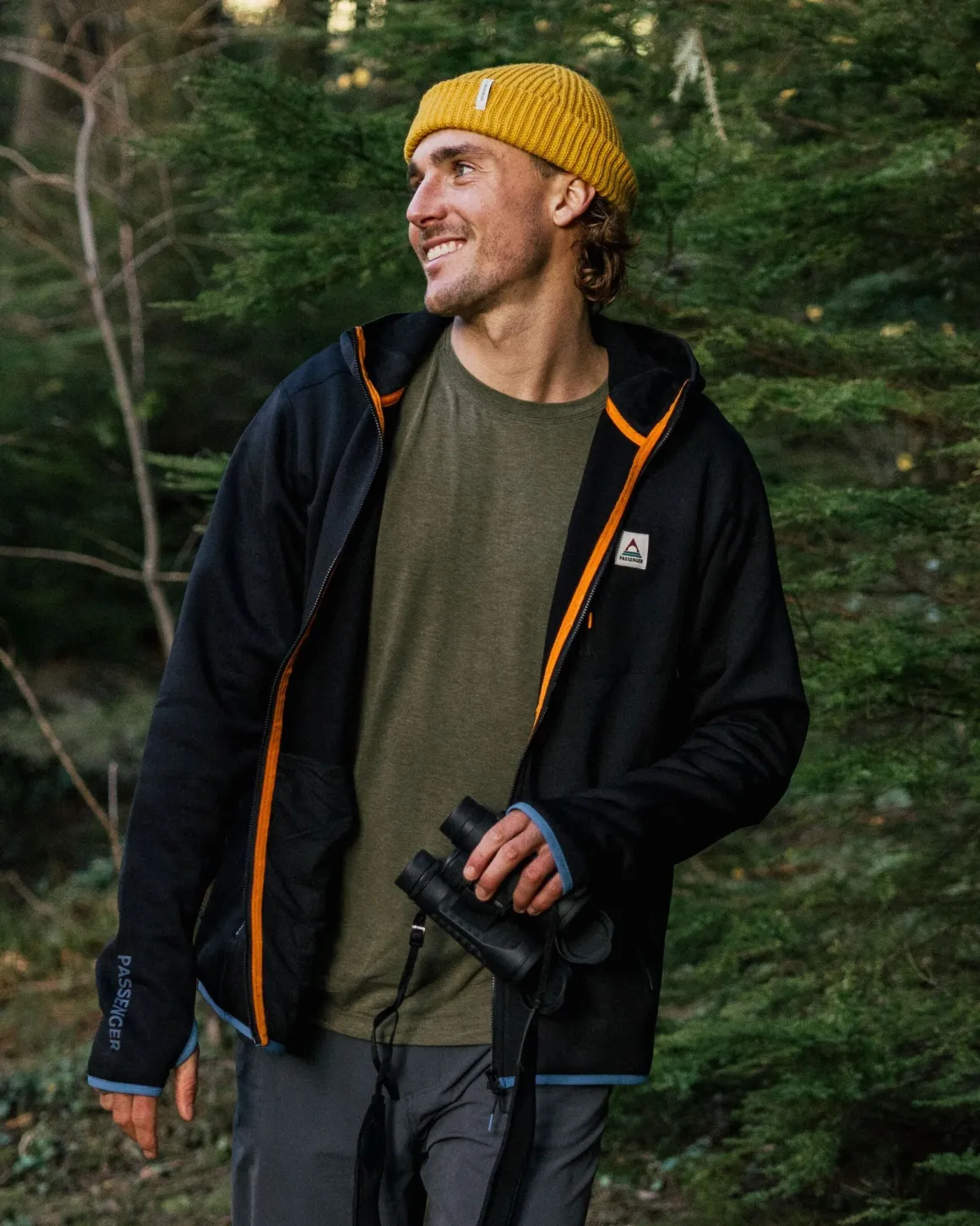 Sweat à capuche en polaire Polartec® Solitude Recyclée - Noir