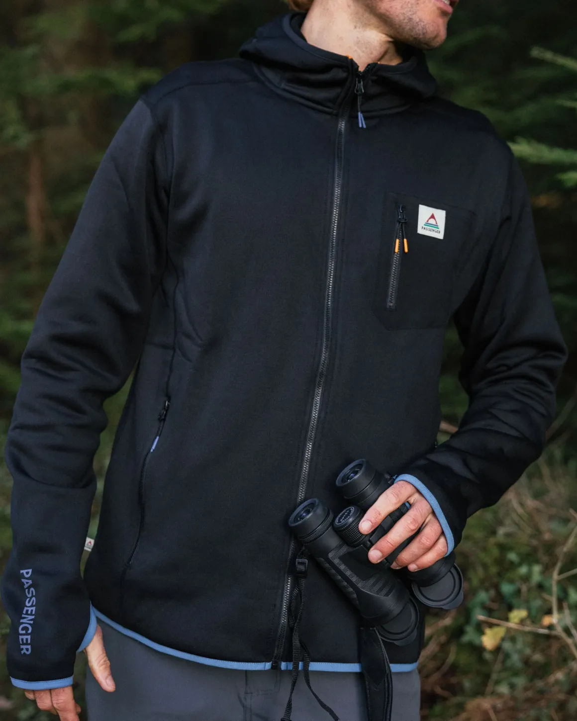 Sweat à capuche en polaire Polartec® Solitude Recyclée - Noir