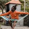Sweatshirt en coton bio Odyssey - Orange brûlé