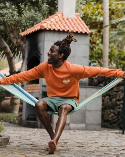 Sweatshirt en coton bio Odyssey - Orange brûlé