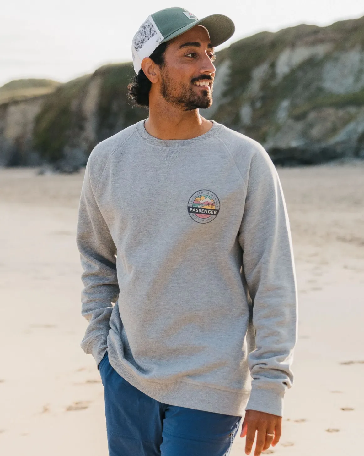 Sweatshirt en coton bio Odyssey - Gris moyen Marl