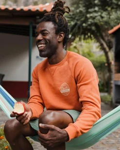 Sweatshirt en coton bio Odyssey - Orange brûlé