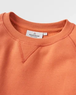 Sweatshirt en coton bio Odyssey - Orange brûlé