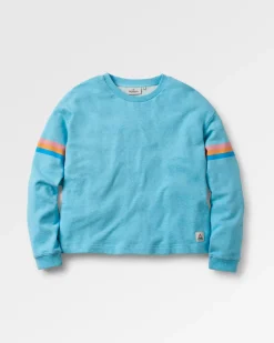 Sweatshirt en coton bio Poinsettia - Soft Blue Pool Marl