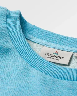 Sweatshirt en coton bio Poinsettia - Soft Blue Pool Marl