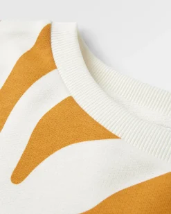 Sweatshirt en coton bio Sunsets - Marshmallow