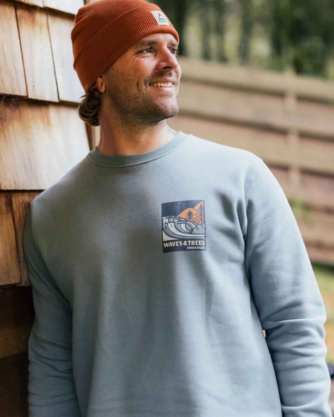 Sweatshirt en coton bio Waves u0026 Trees - Stormy Sea