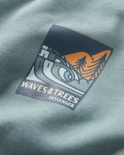 Sweatshirt en coton bio Waves u0026 Trees - Stormy Sea
