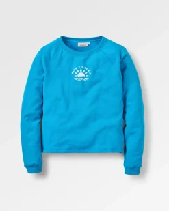 Sweatshirt en coton recyclé Sunburst - Blue Pool