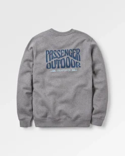 Sweatshirt en coton recyclé Yuca - Gris foncé chiné
