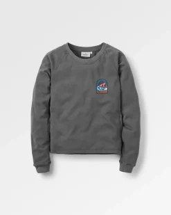 Sweatshirt en coton recyclé Waves u0026 Trees - Charcoal