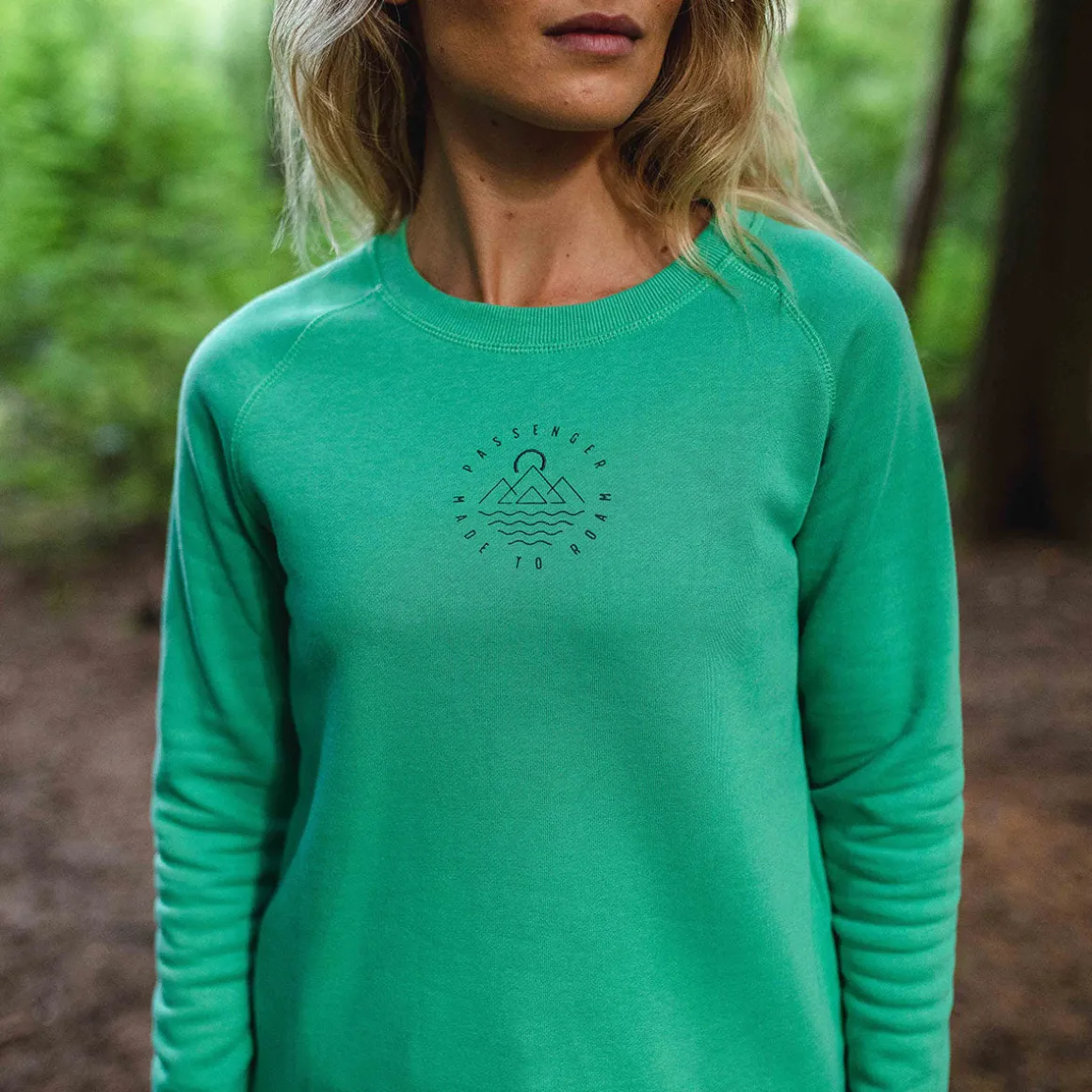 Sweatshirt en coton recyclé Remote - Épicéa vert