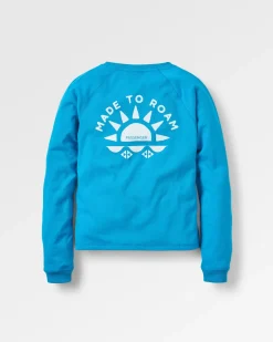 Sweatshirt en coton recyclé Sunburst - Blue Pool