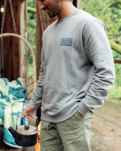 Sweatshirt en coton recyclé Yuca - Gris foncé chiné