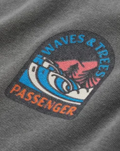Sweatshirt en coton recyclé Waves u0026 Trees - Charcoal