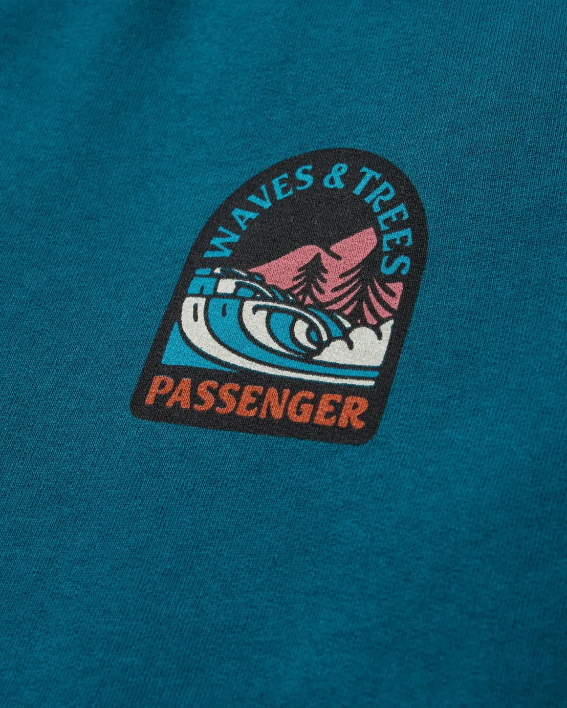 Sweatshirt en coton recyclé Waves u0026 Trees - Tidal Blue
