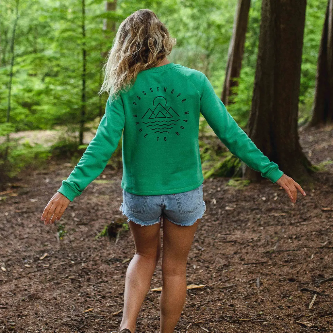 Sweatshirt en coton recyclé Remote - Épicéa vert