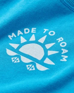 Sweatshirt en coton recyclé Sunburst - Blue Pool