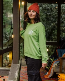 Sweatshirt Oversize en Coton Recyclé Phoenix - Vert Poire