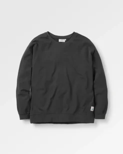 Sweatshirt Oversize en Coton Recyclé Héritage - Noir