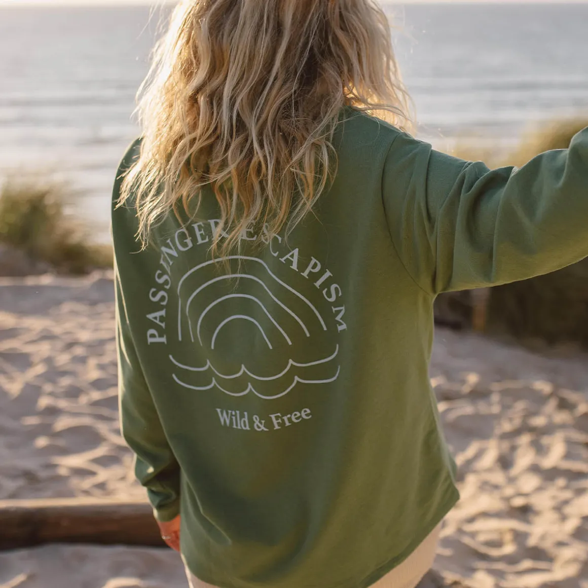 Sweatshirt Oversize en Coton Recyclé Arc-en-Ciel - Dark Ivy